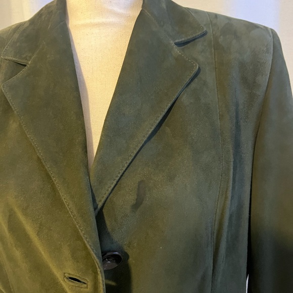 Khaki Suede jacket by Il Perseo - Picture 4 of 7